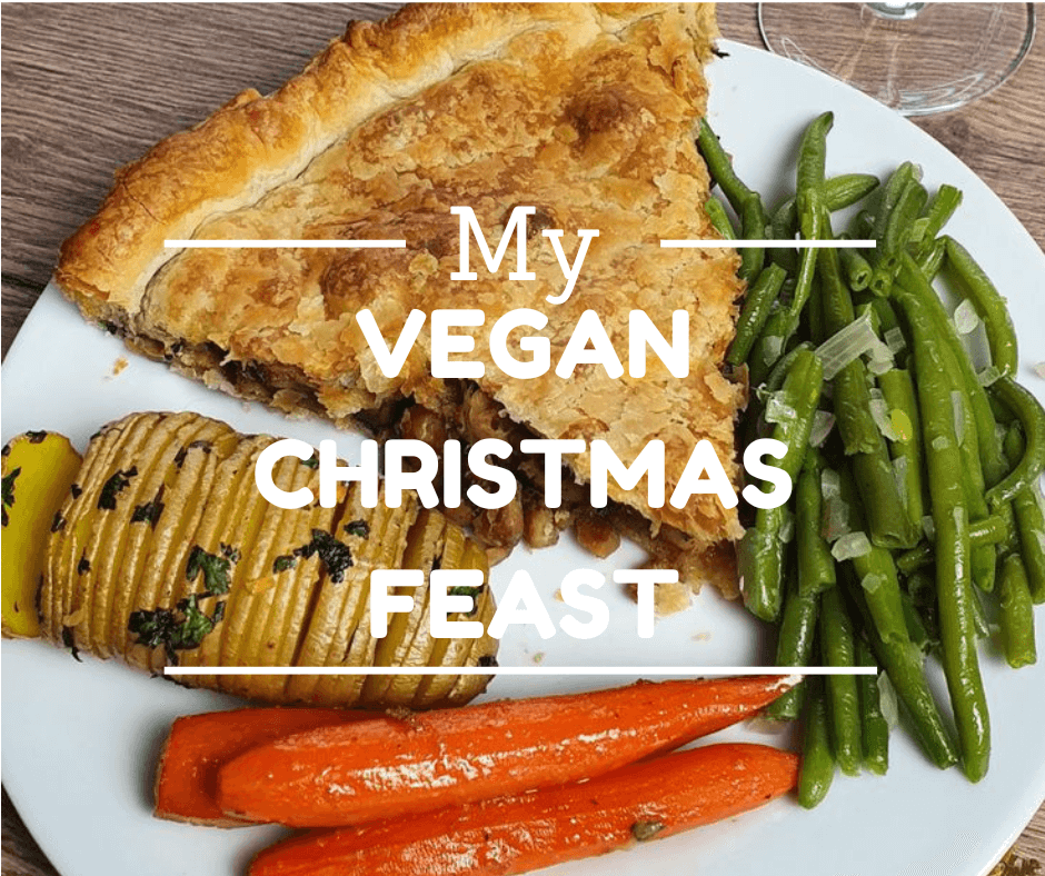 egan Christmas Chestnut-Mushroom Pie with Sides β Festive Holiday Meal